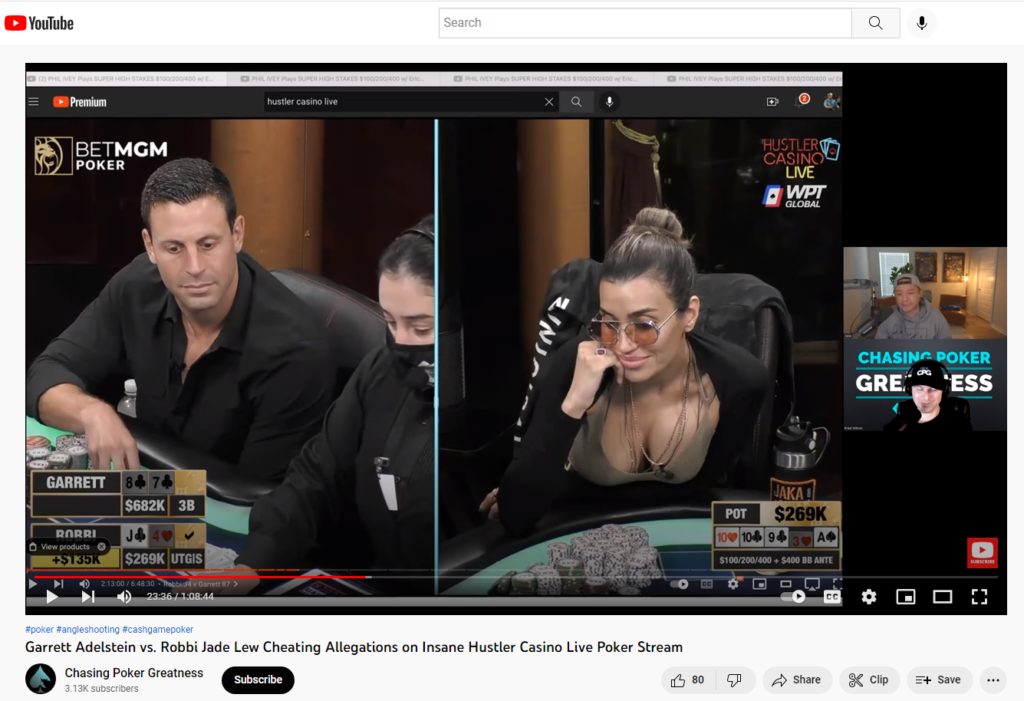 Garrett Adelstein plays poker with Robbi Jade Lew